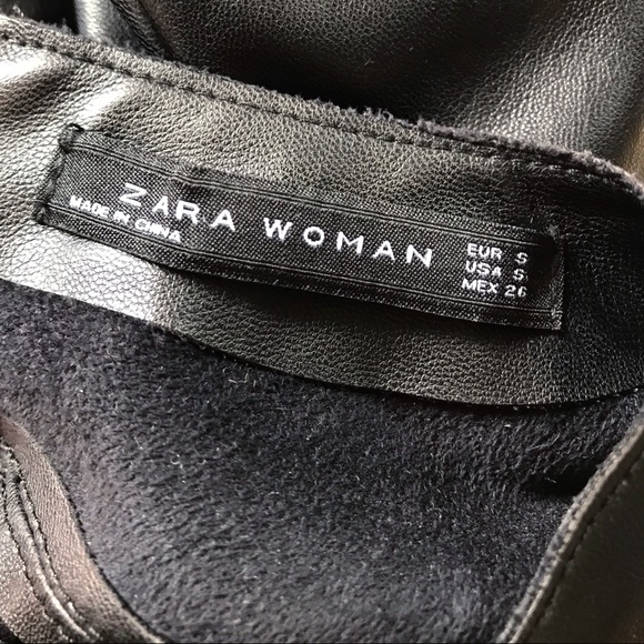 Zara Pleather Fit And Flare Dress - Picture 5 of 5